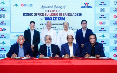 দেশের বৃহত্তম আইকনিক অফিস টাওয়ার নির্মাণে তিন প্রতিষ্ঠানের সঙ্গে চুক্তি করল ওয়ালটন